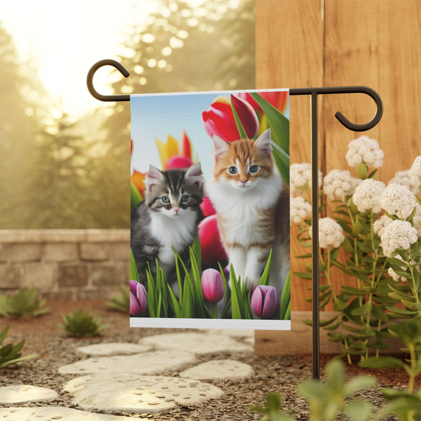 Garden & House Banner (Kittens/Tulips)