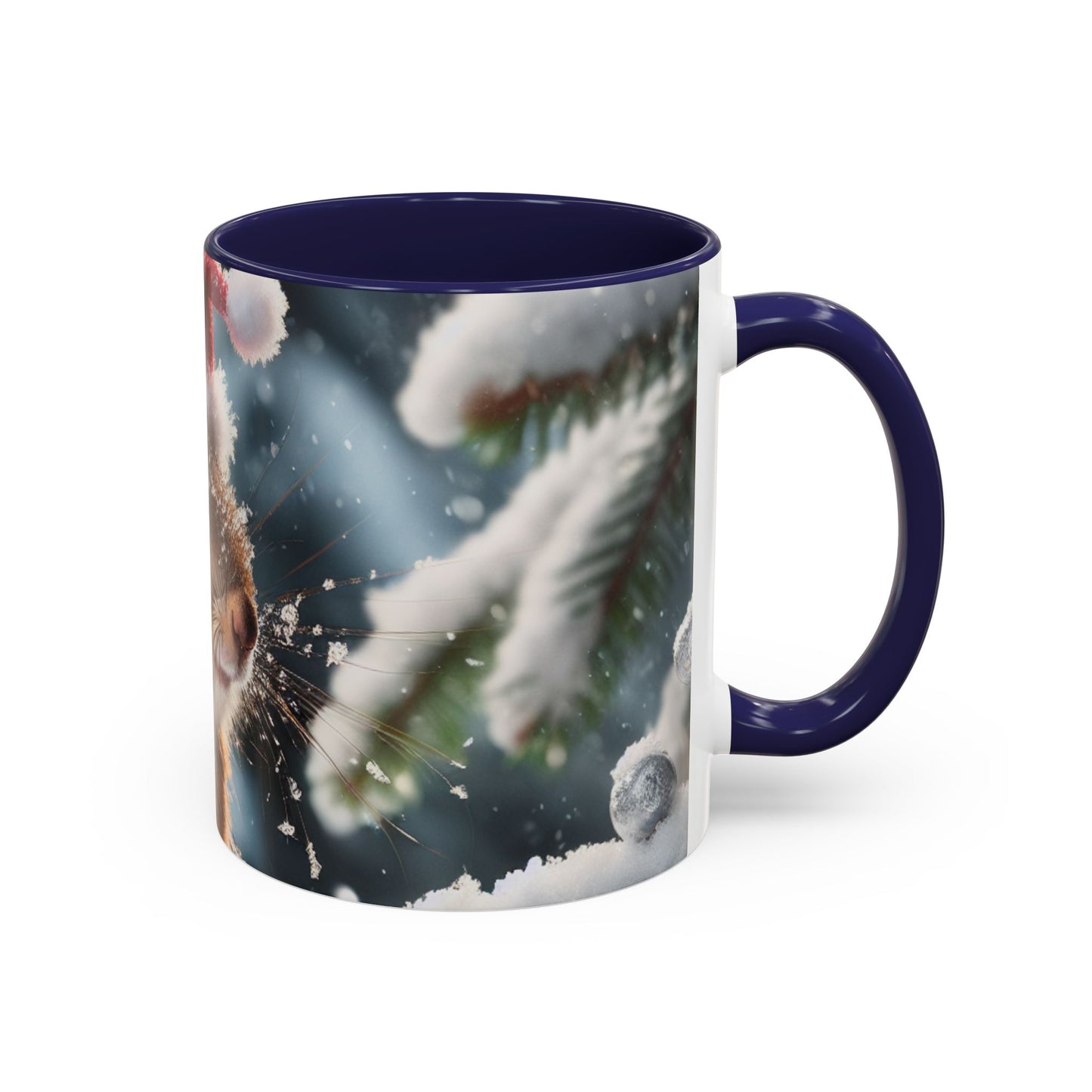 Accent Coffee Mug (11, 15oz) (Santa Squirrel)