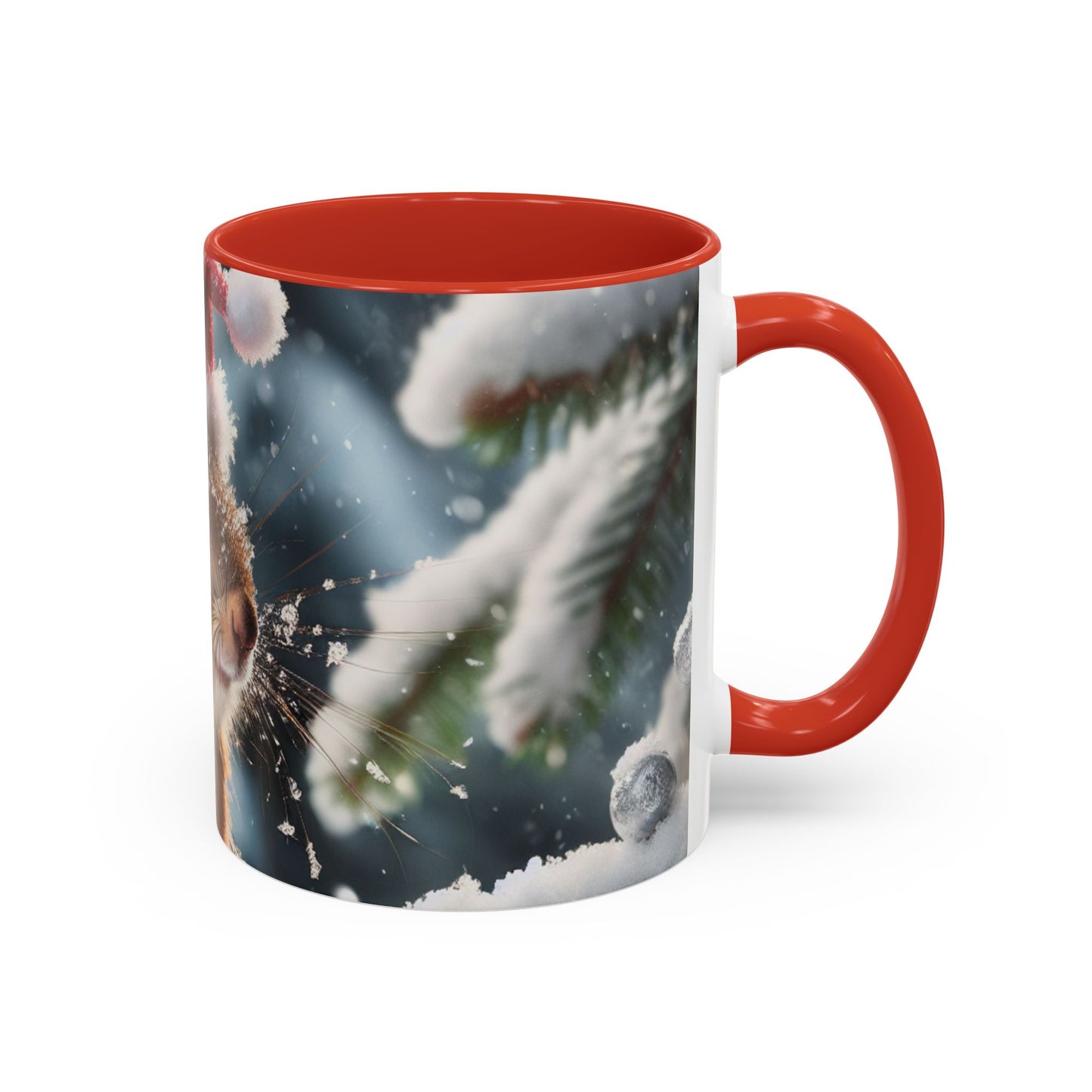 Accent Coffee Mug (11, 15oz) (Santa Squirrel)