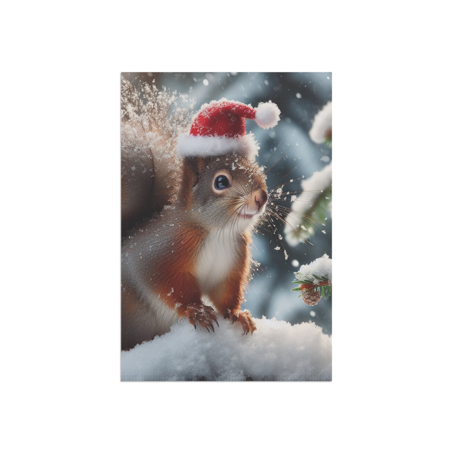 Garden & House Banner (Santa Squirrel)