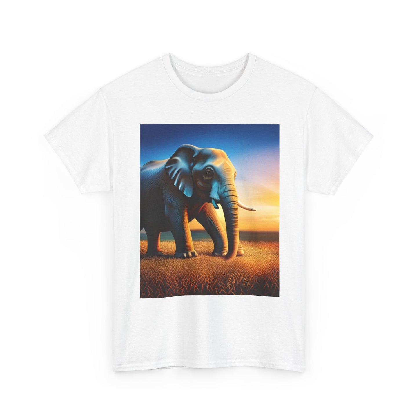 Unisex Heavy Cotton Tee (Elephant)