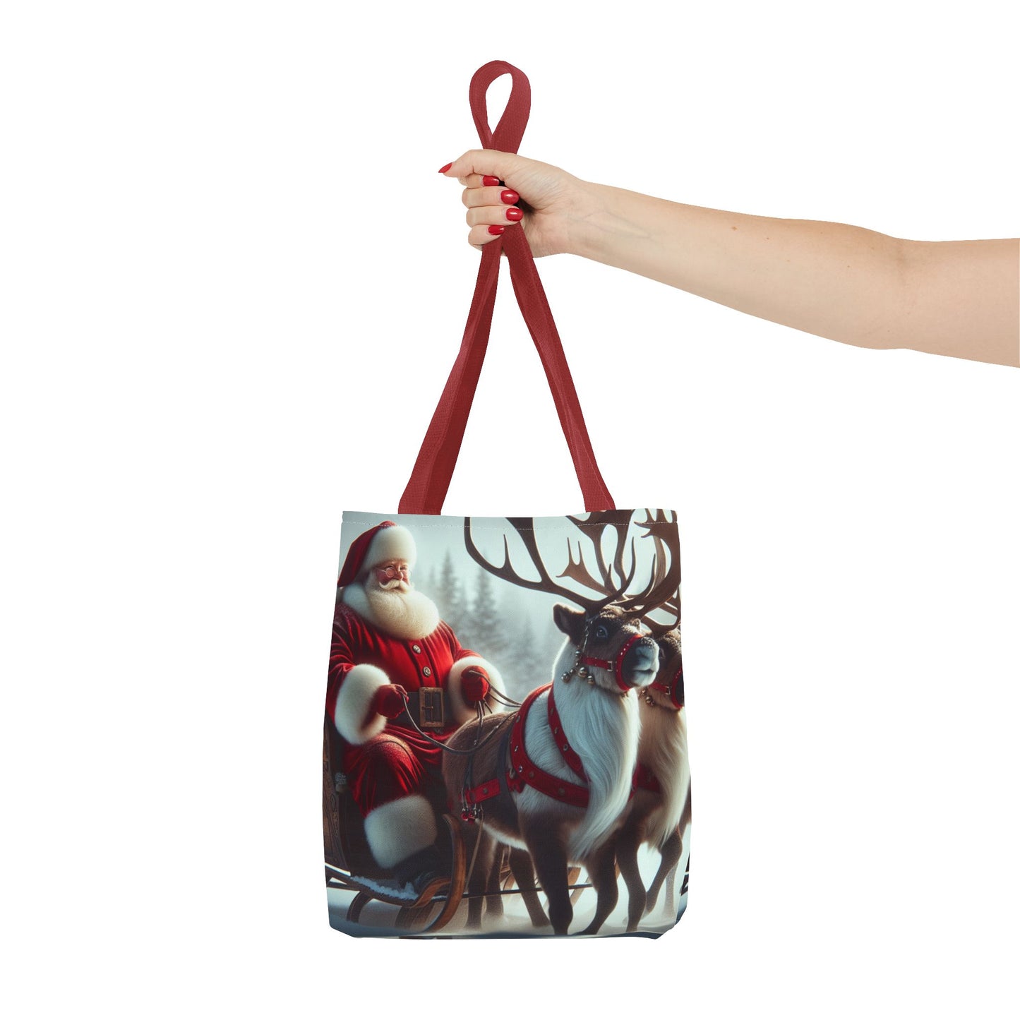 Tote Bag (AOP) (Santa/Reindeer)