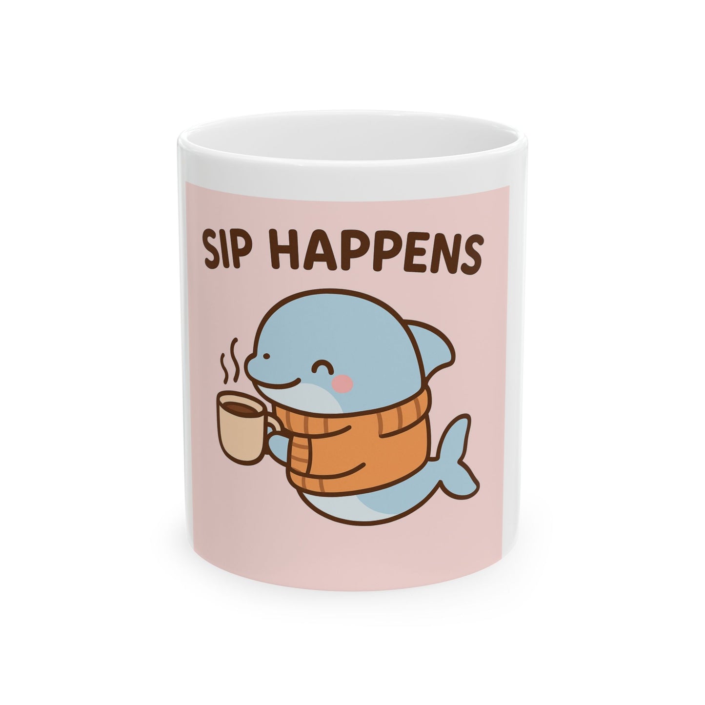 Sip Happens Dolphin Mug – Cute Coffee Cup for Ocean Lovers