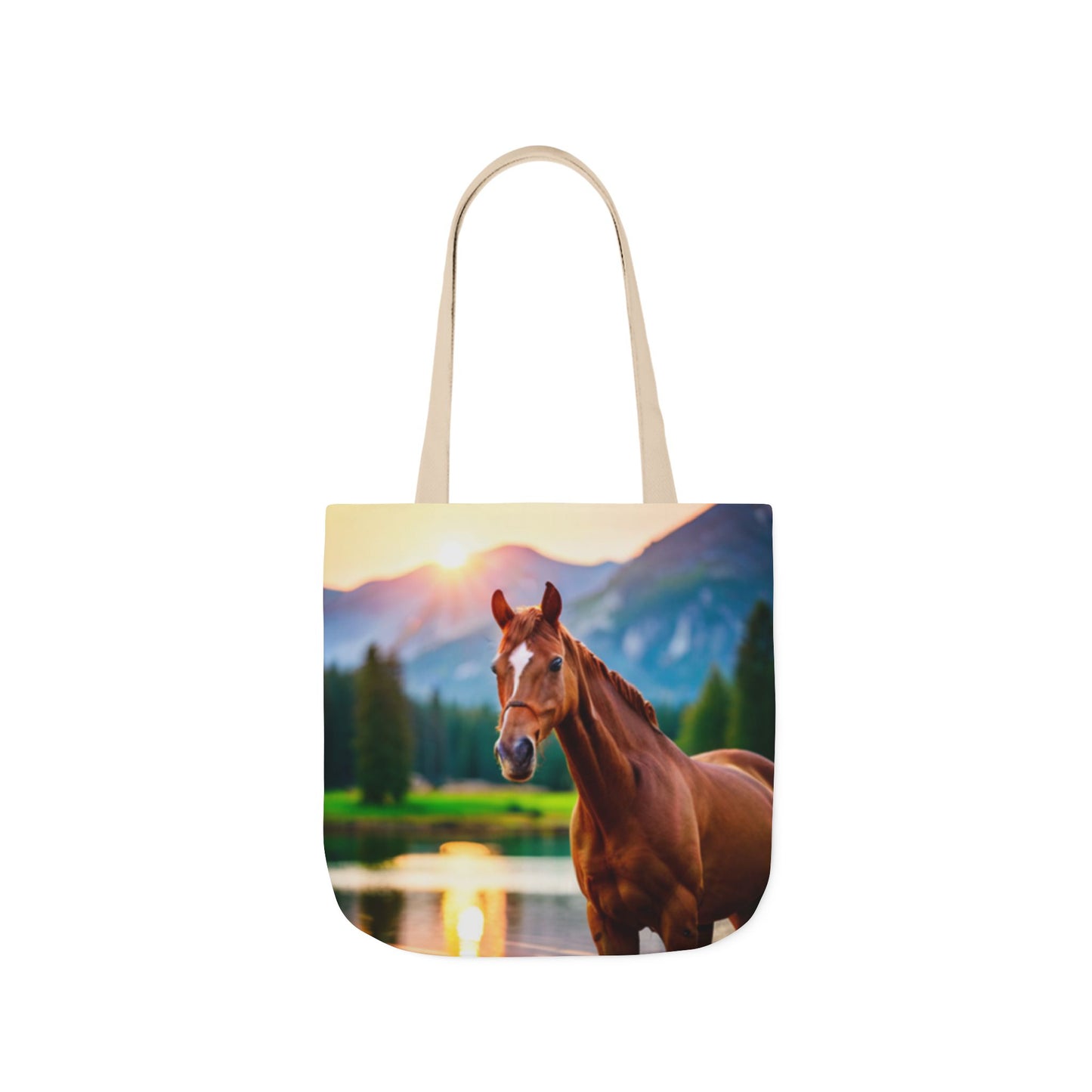 Canvas Tote Bag, 5-Color Straps (Horse)