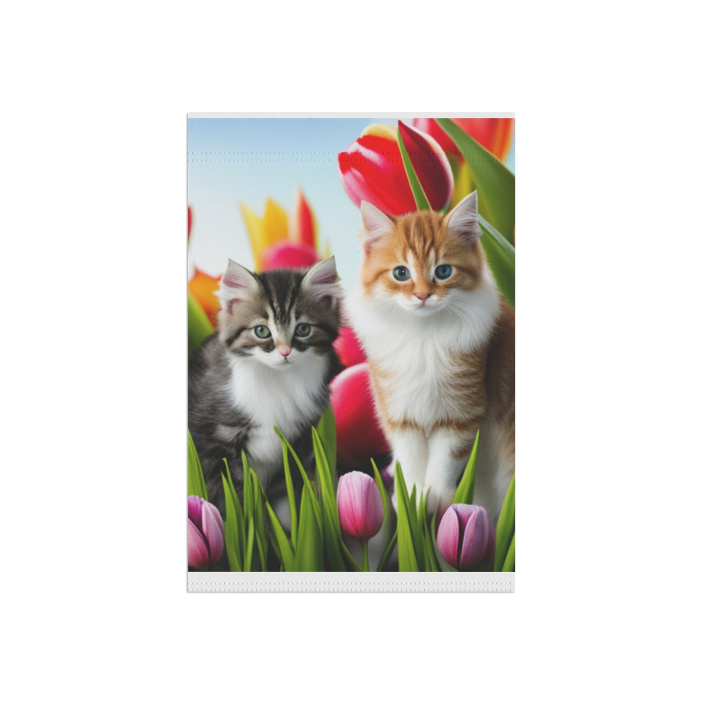 Garden & House Banner (Kittens/Tulips)