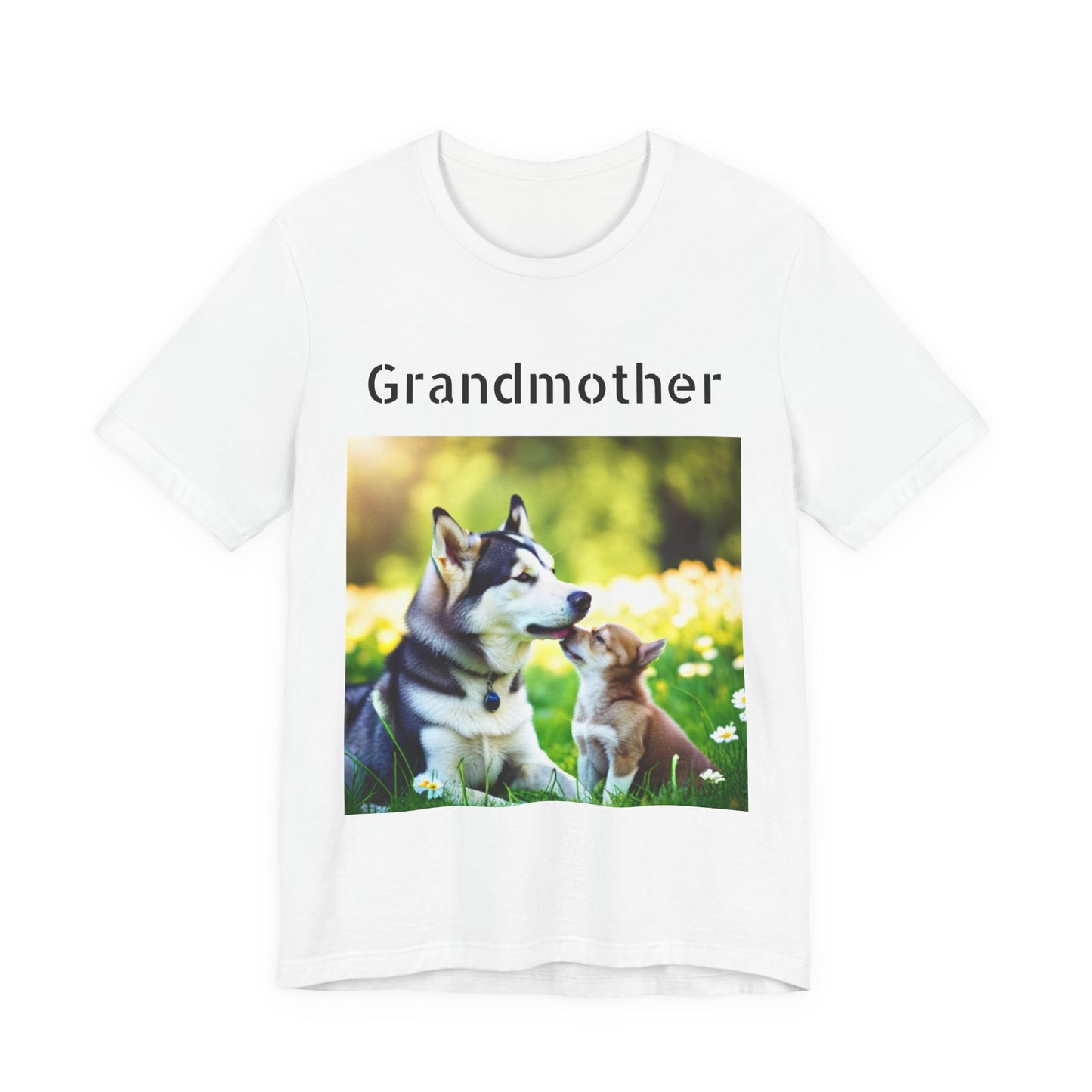 Unisex Jersey Short Sleeve Tee (Grandmother Dog/pup)