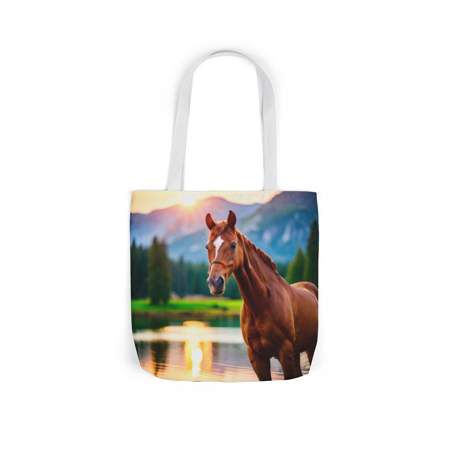 Canvas Tote Bag, 5-Color Straps (Horse)