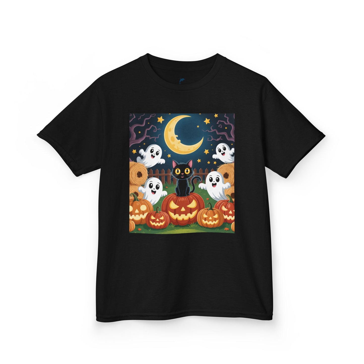 Halloween Cat & Pumpkins T-shirt for kids 🐱🎃👻🕸️