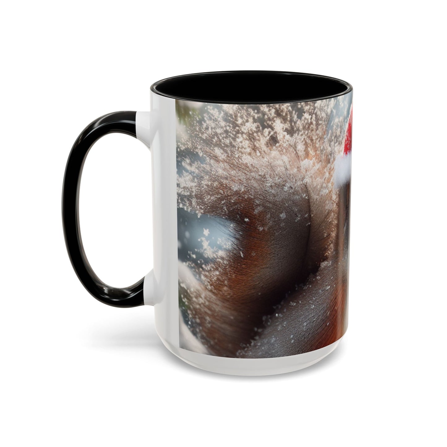Accent Coffee Mug (11, 15oz) (Santa Squirrel)