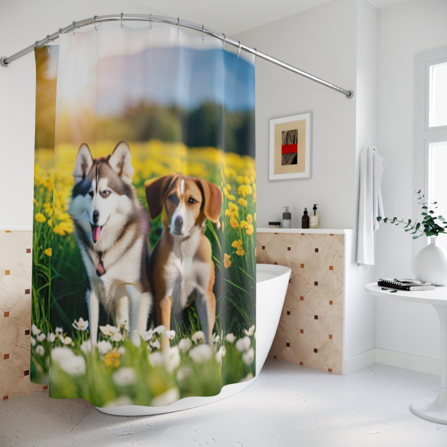 Shower Curtains (Husky/Beagle)