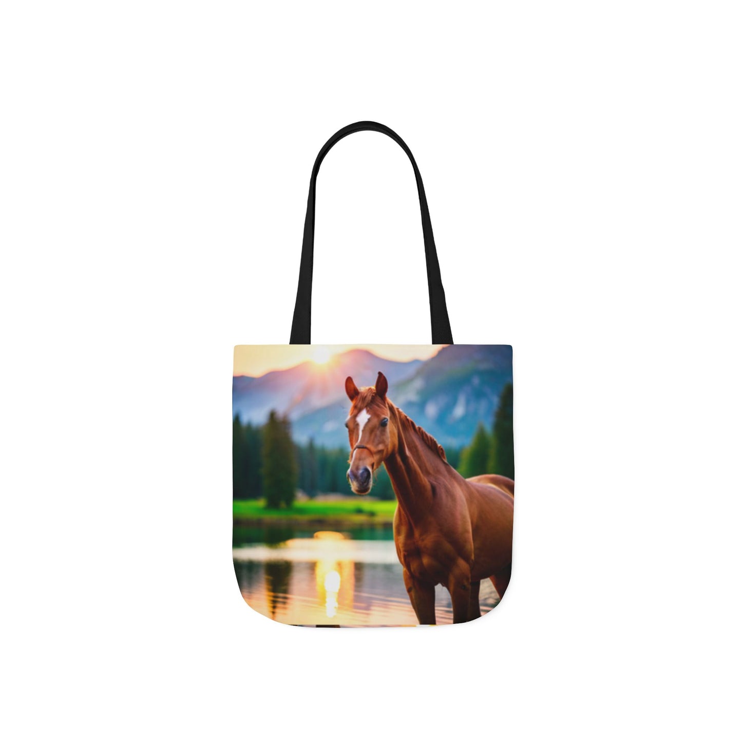 Canvas Tote Bag, 5-Color Straps (Horse)