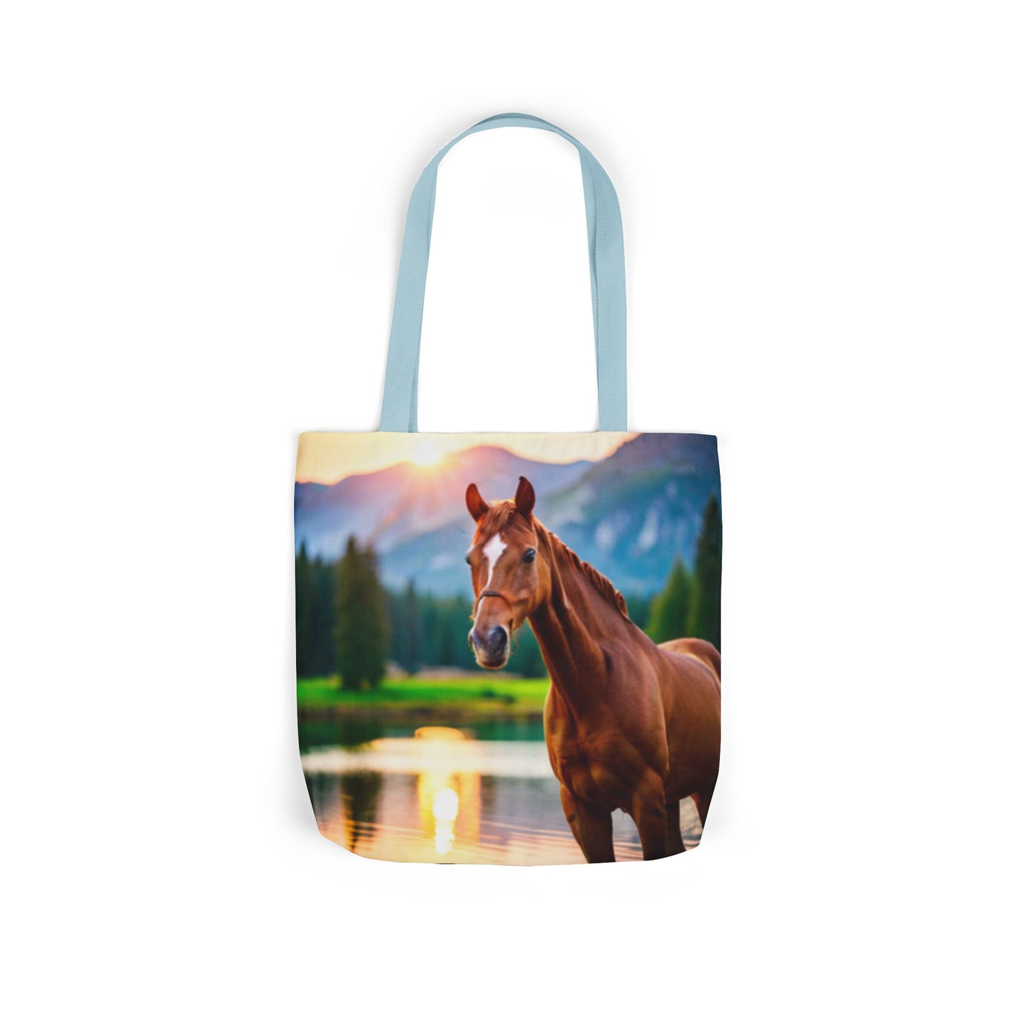 Canvas Tote Bag, 5-Color Straps (Horse)