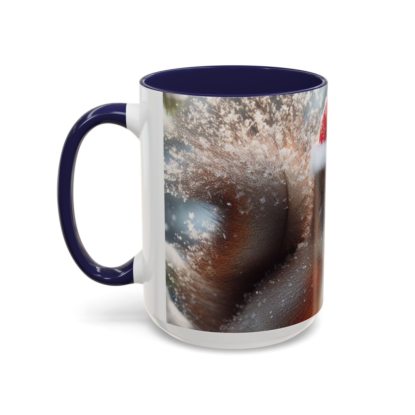 Accent Coffee Mug (11, 15oz) (Santa Squirrel)