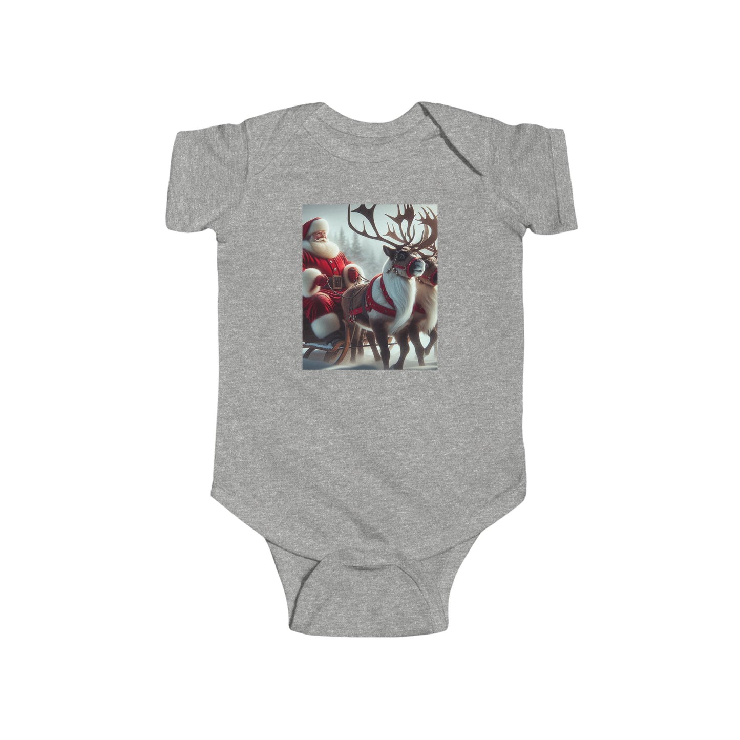 Infant Fine Jersey Bodysuit (Santa/Reindeer)