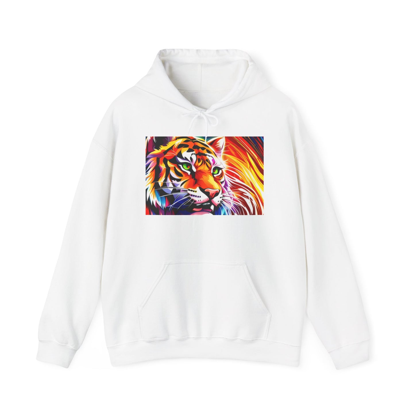 Unisex Heavy Blend™ Hooded Sweatshirt (Tiger Colorful)