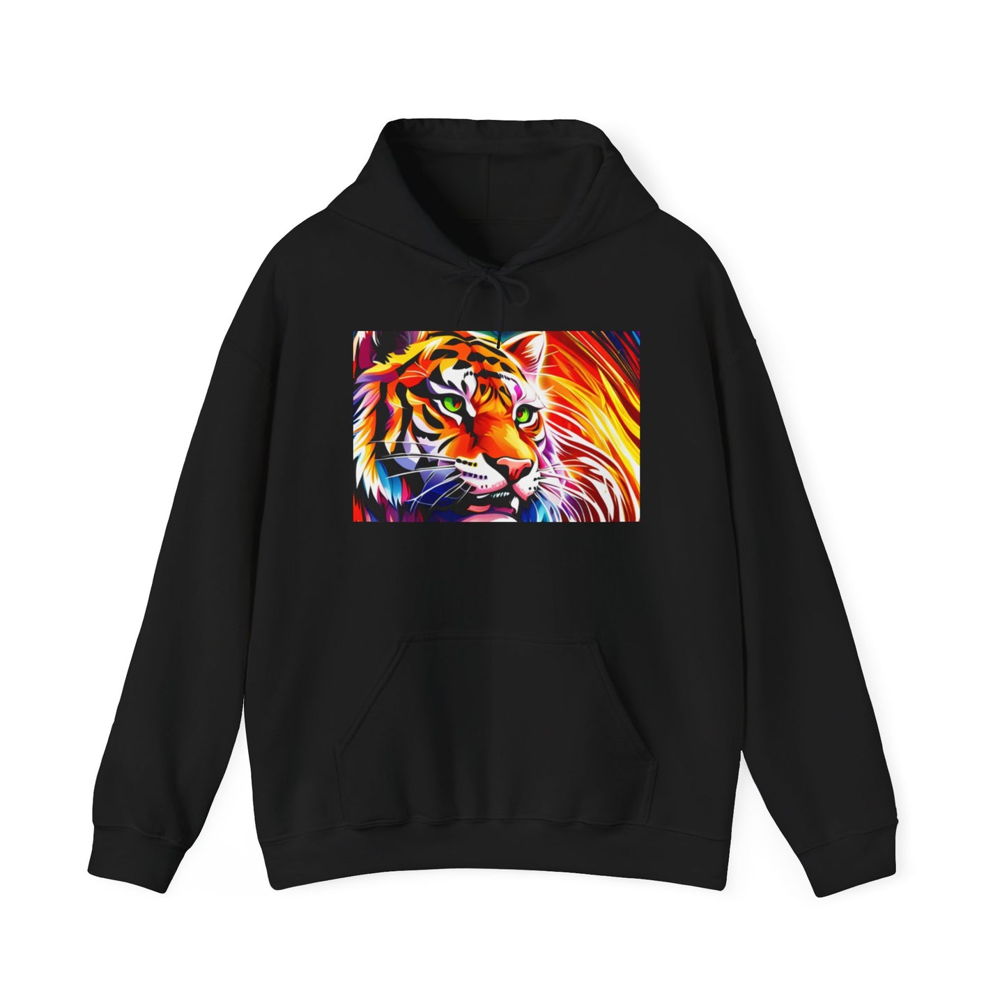 Unisex Heavy Blend™ Hooded Sweatshirt (Tiger Colorful)