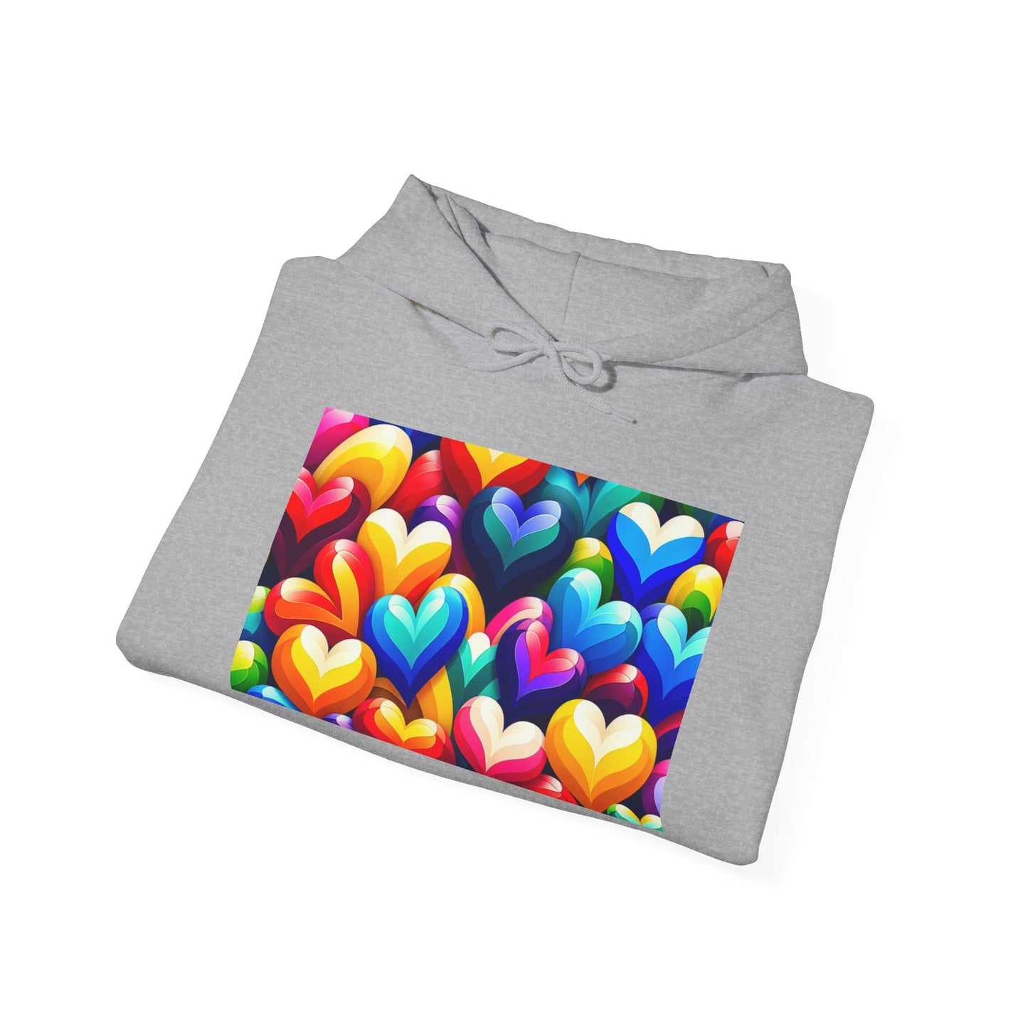 Unisex Heavy Blend™ Hooded Sweatshirt (Colorful Hearts)