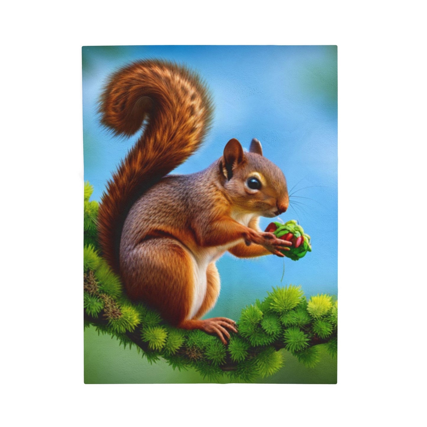 Velveteen Plush Blanket (Squirrel)