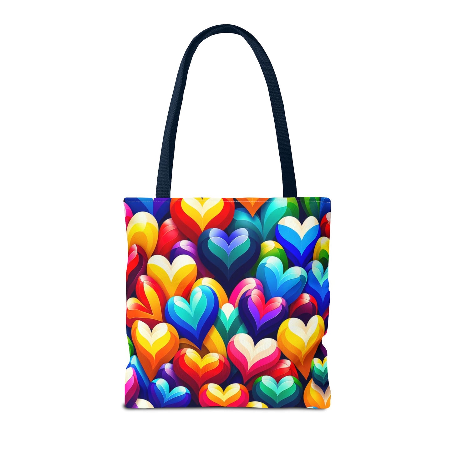Tote Bag (AOP) (Colorful Hearts)