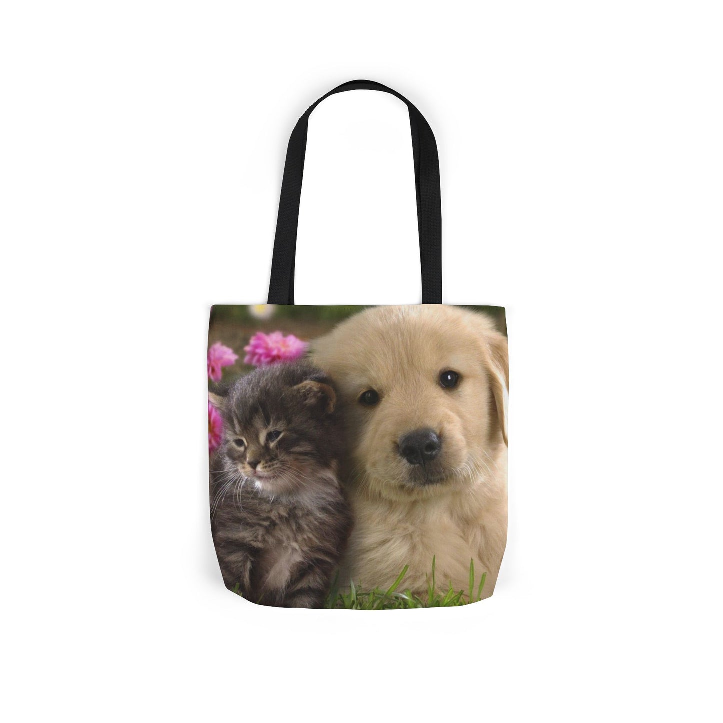 Canvas Tote Bag, 5-Color Straps (Dog/Cat)