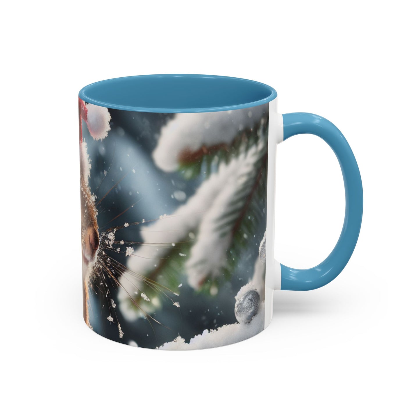 Accent Coffee Mug (11, 15oz) (Santa Squirrel)