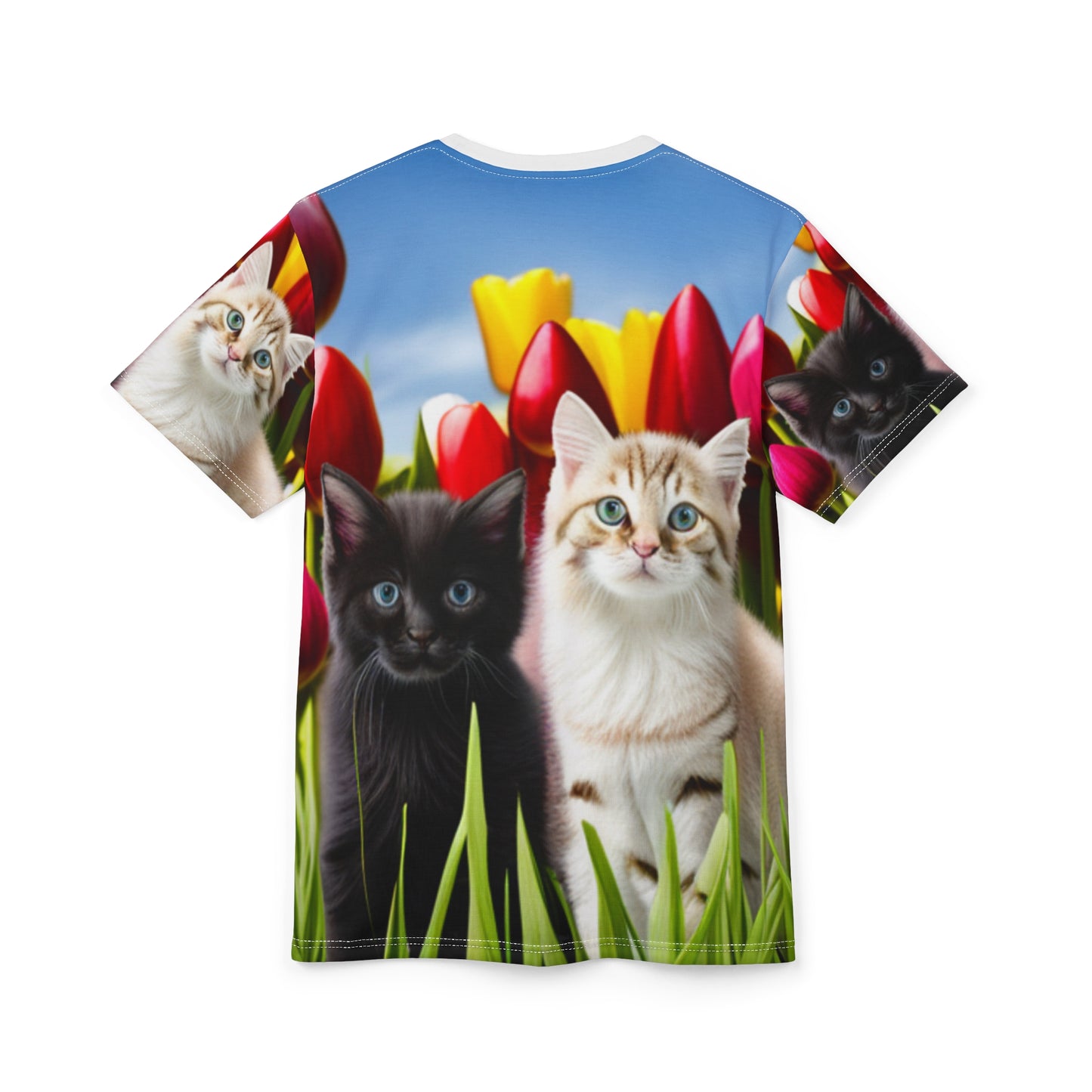 Unisex Cut & Sew Tee (AOP) (Kittens)