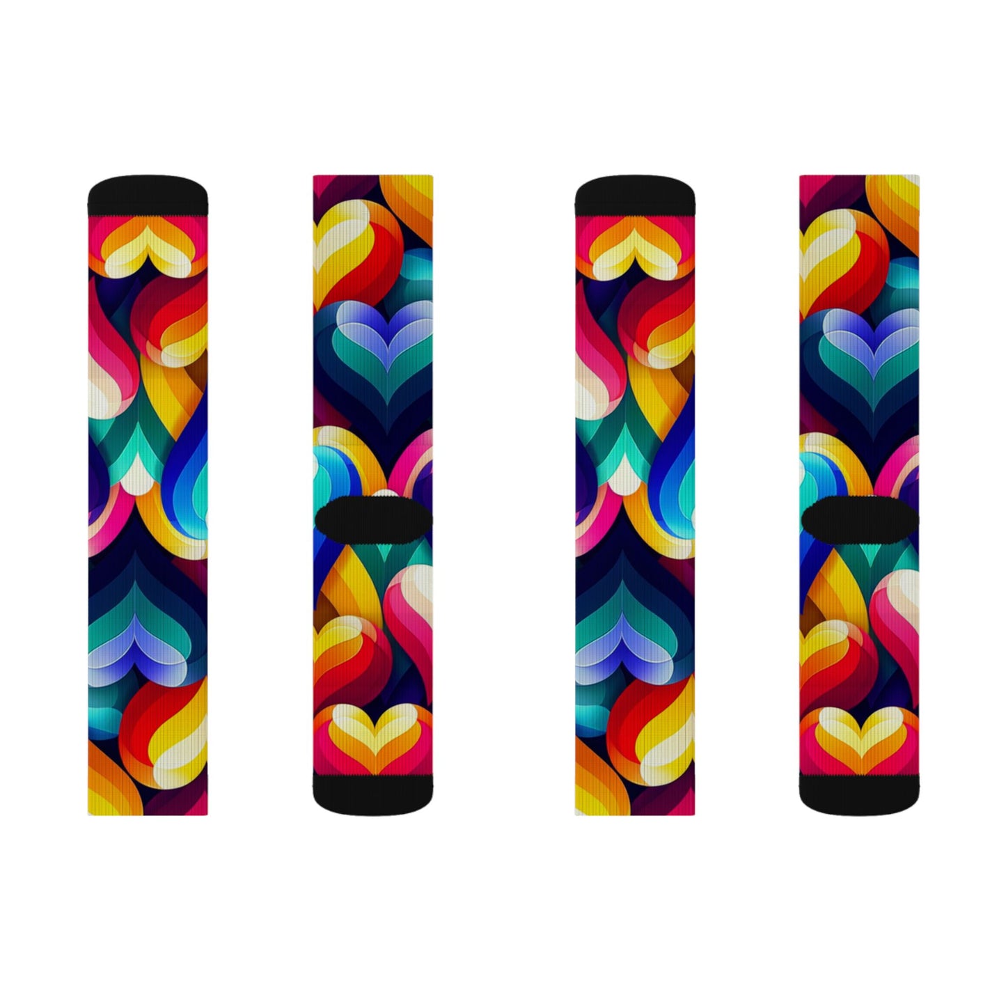 Sublimation Socks (Colorful Hearts)