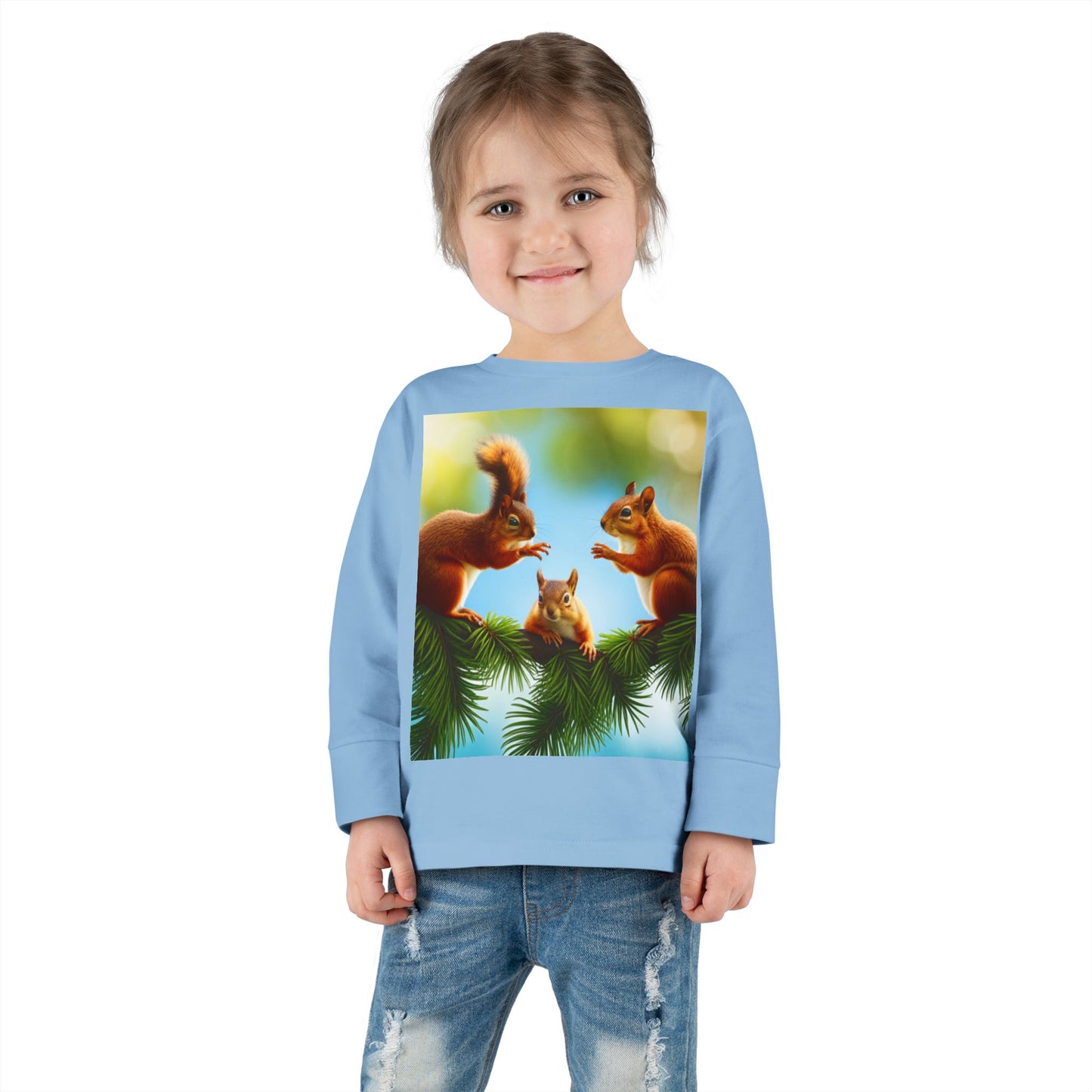 Toddler Long Sleeve Tee (Squirrels)