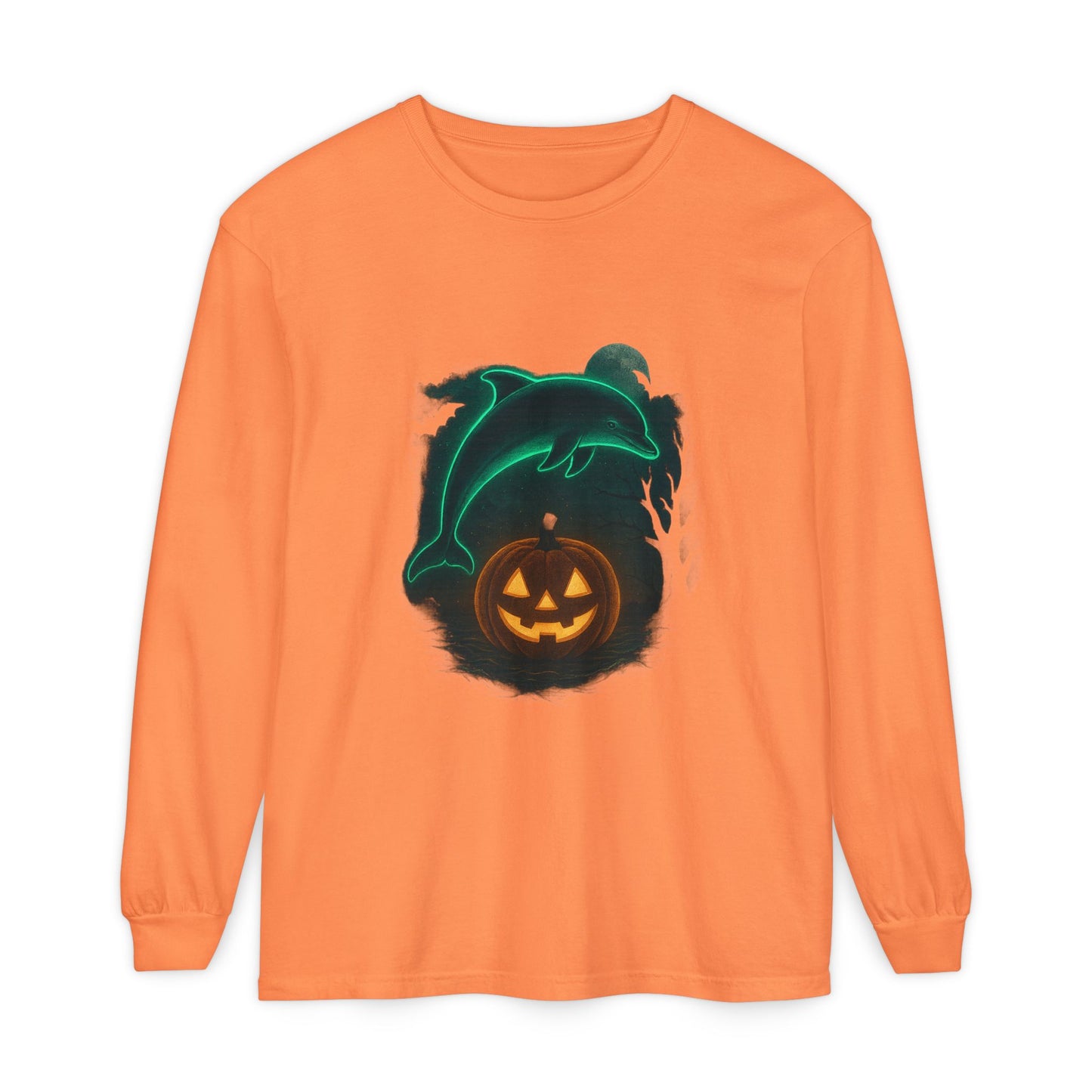 Spooky Dolphin Halloween Long Sleeve Tee