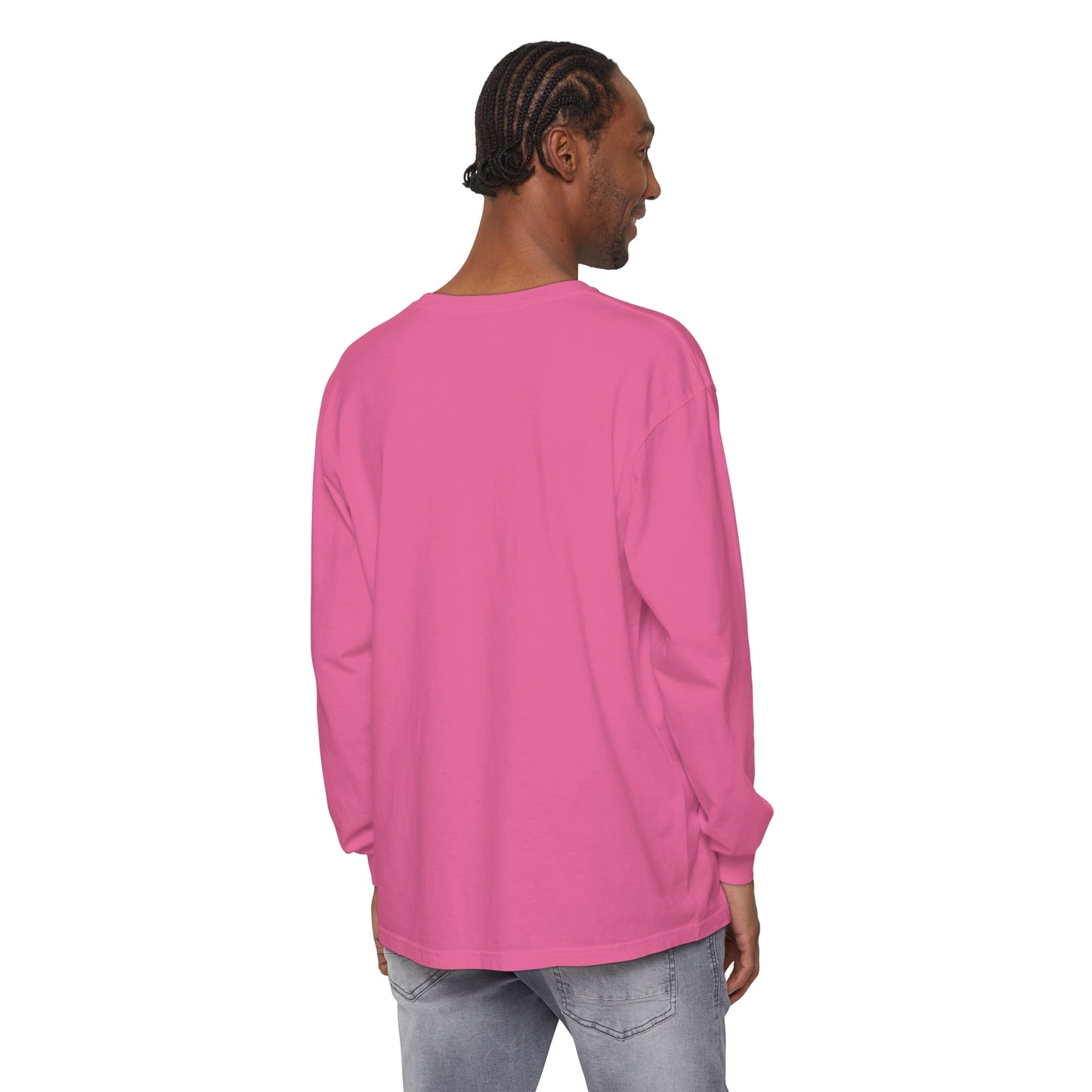 Unisex Garment-dyed Long Sleeve T-Shirt (Deer)
