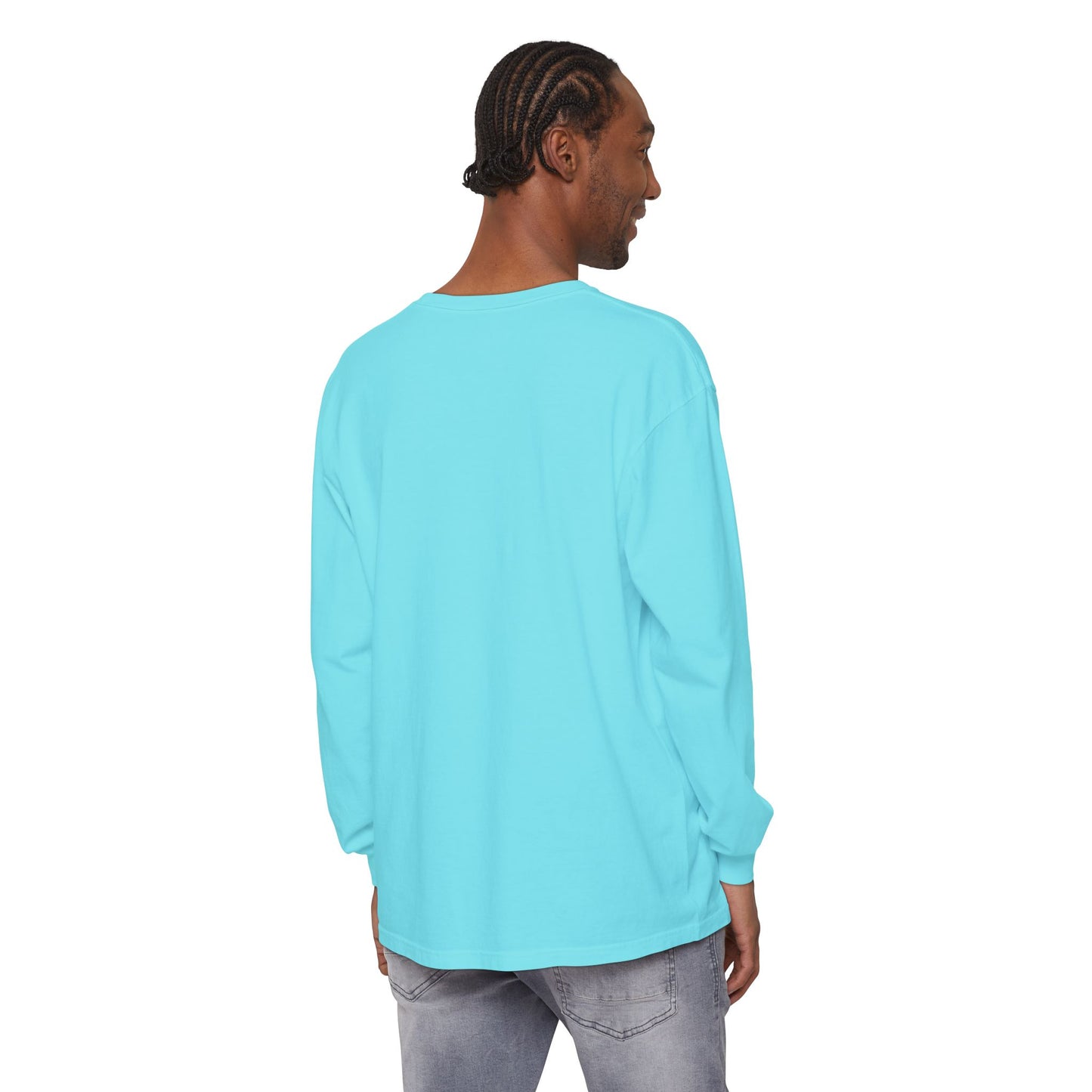 Unisex Garment-dyed Long Sleeve T-Shirt (Colorful Hearts)