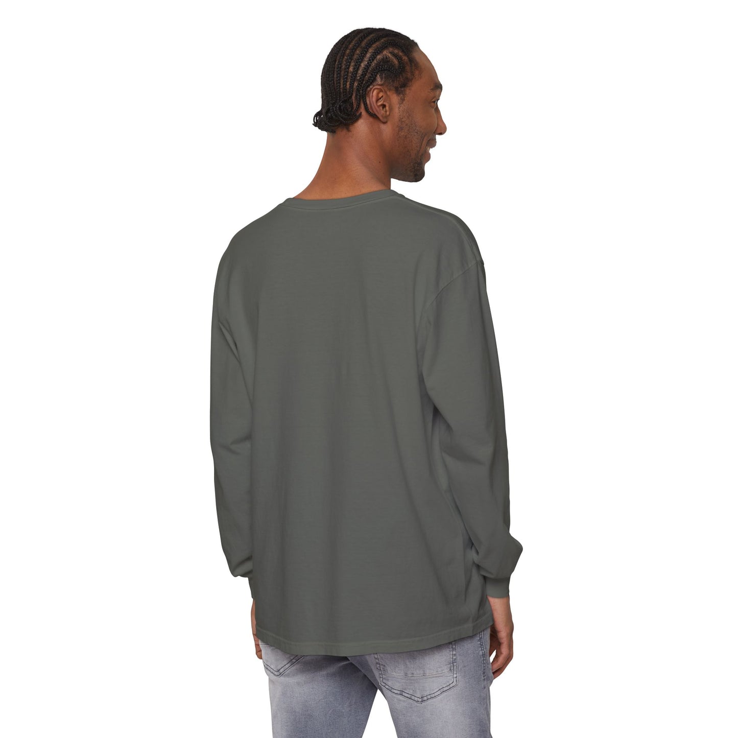 Unisex Garment-dyed Long Sleeve T-Shirt (Falcon)