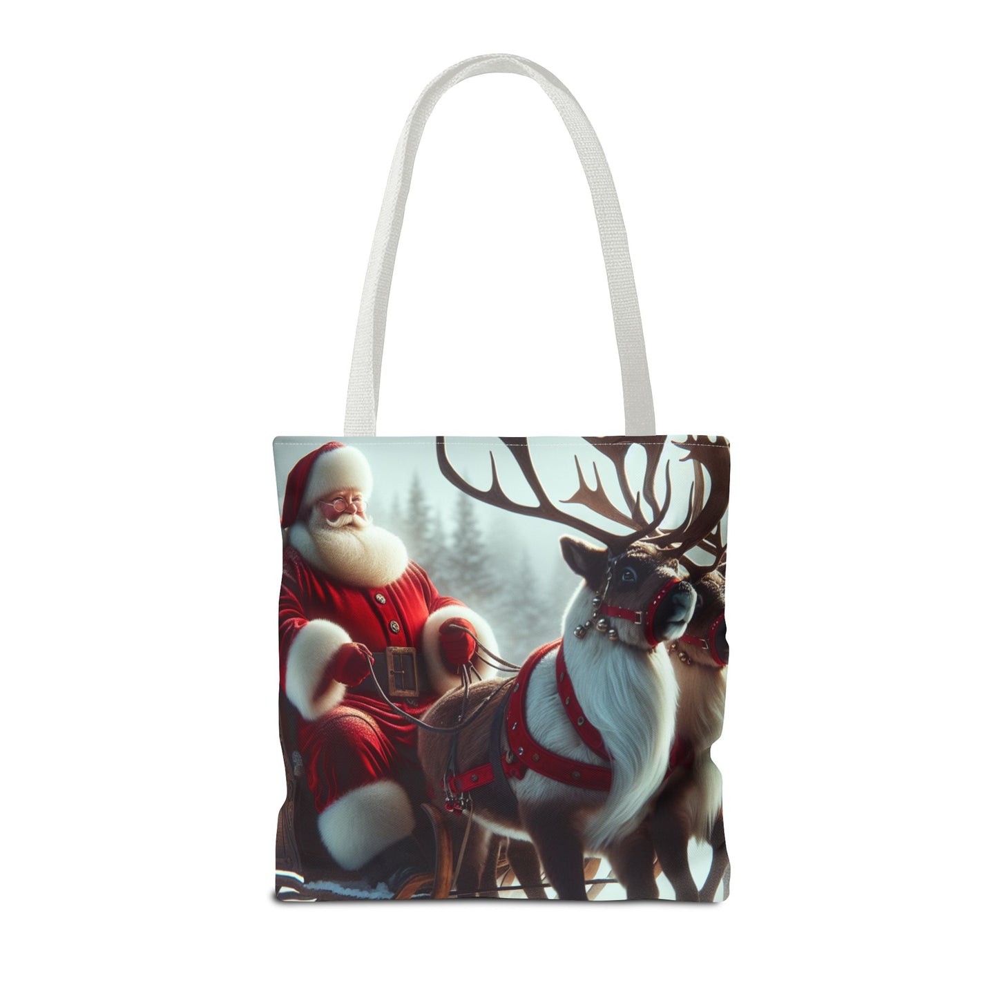 Tote Bag (AOP) (Santa/Reindeer)