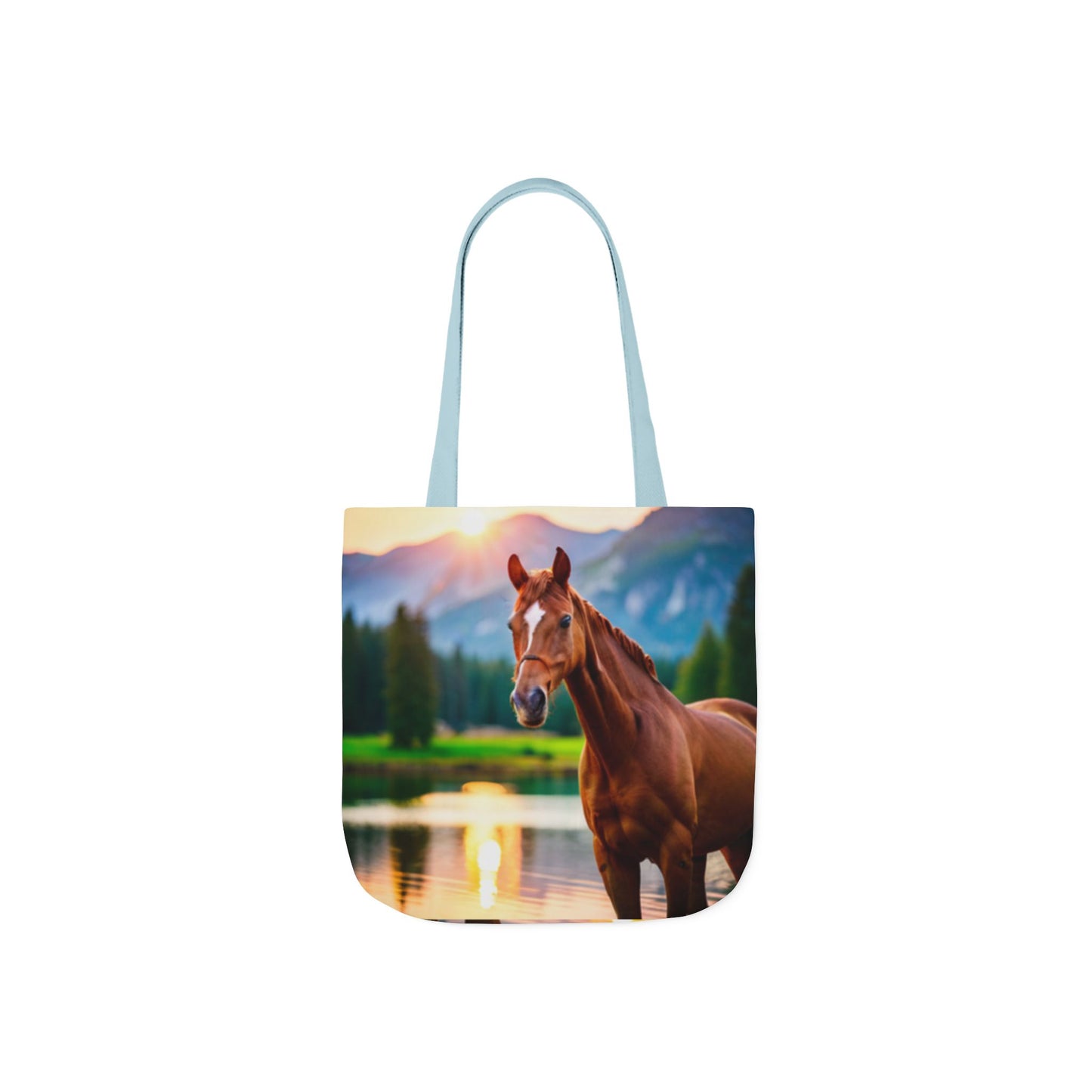 Canvas Tote Bag, 5-Color Straps (Horse)