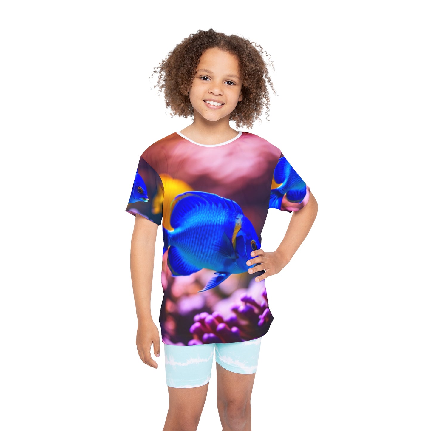 Kids Sports Jersey (AOP) (Blue Fish)