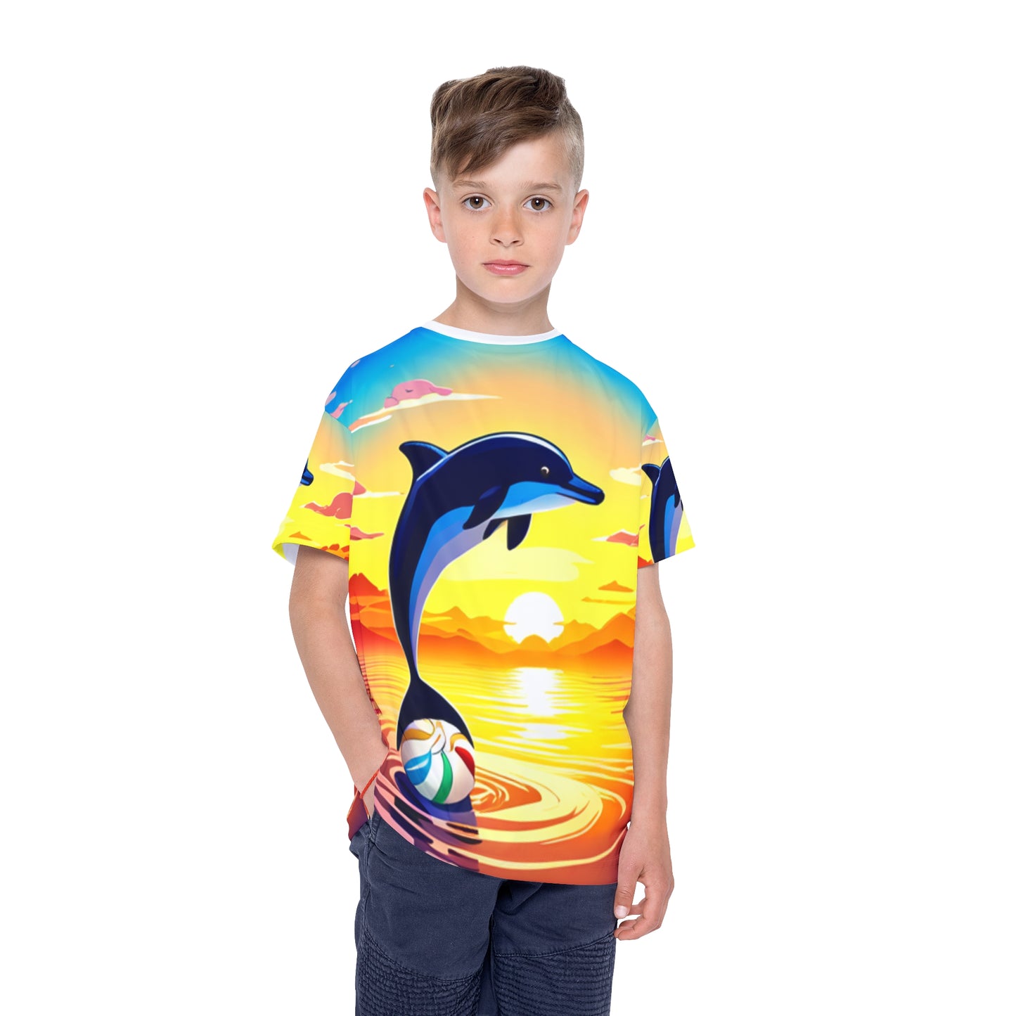 Kids Sports Jersey (AOP) (Dolphin Beach Ball)