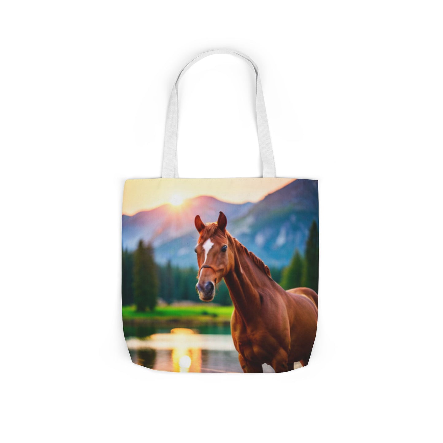 Canvas Tote Bag, 5-Color Straps (Horse)