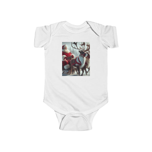 Infant Fine Jersey Bodysuit (Santa/Reindeer)