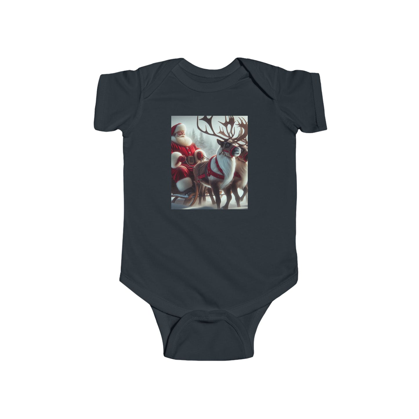 Infant Fine Jersey Bodysuit (Santa/Reindeer)