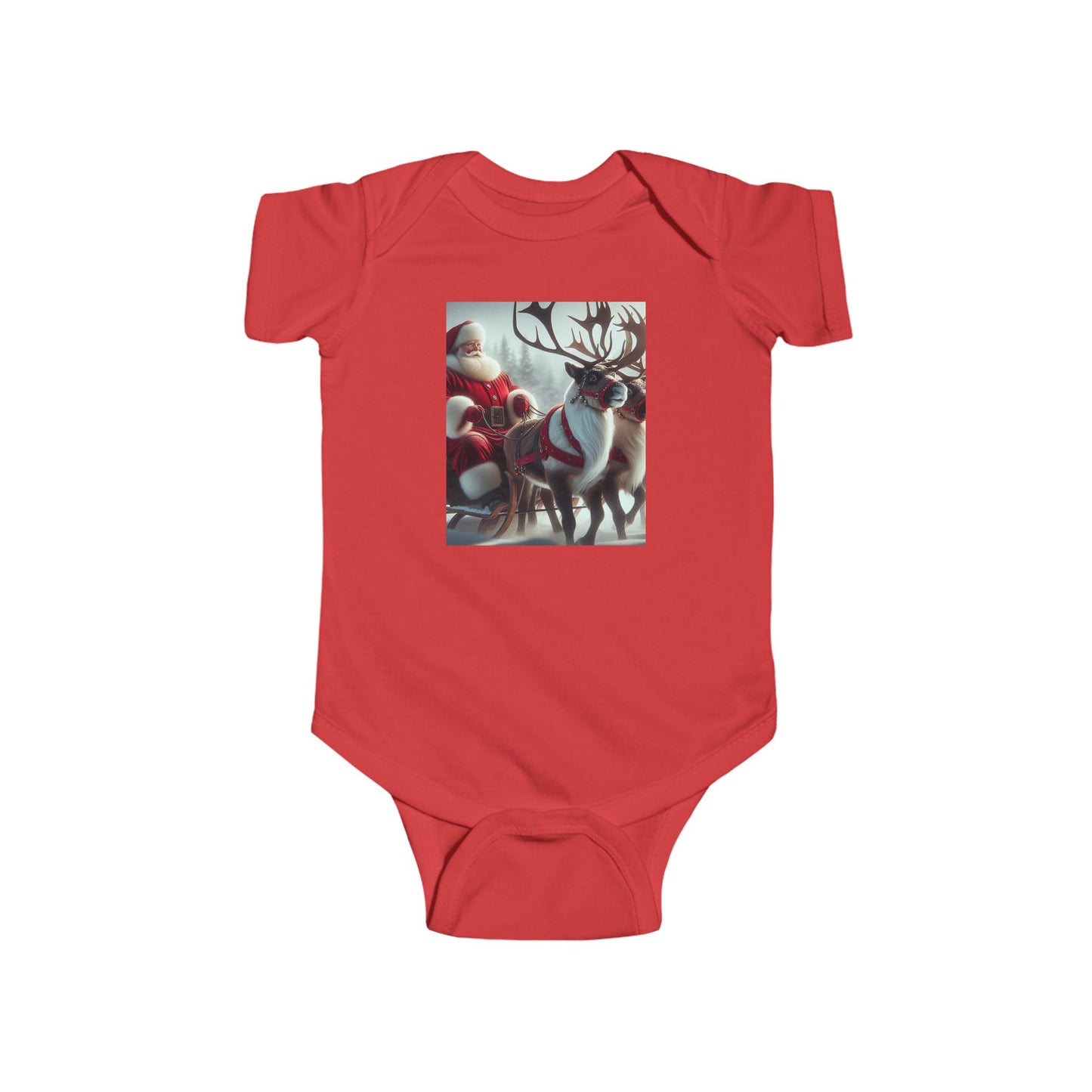 Infant Fine Jersey Bodysuit (Santa/Reindeer)