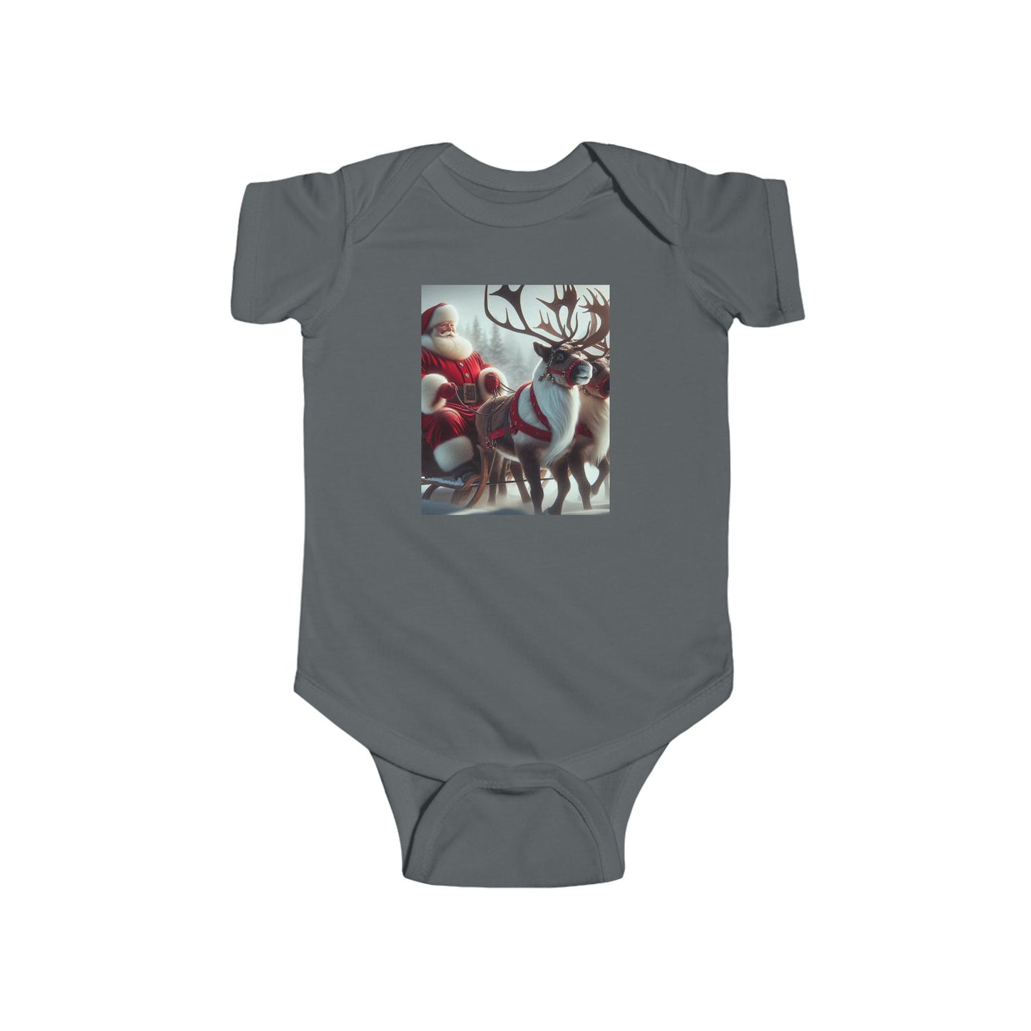 Infant Fine Jersey Bodysuit (Santa/Reindeer)