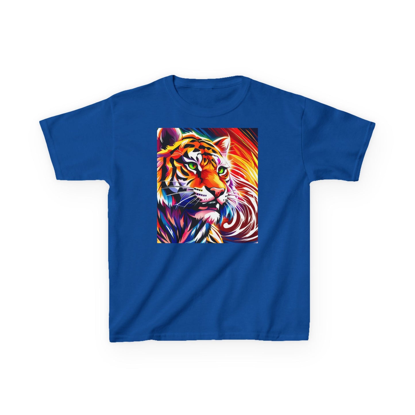 Kids Heavy Cotton™ Tee (Tiger Colorful)