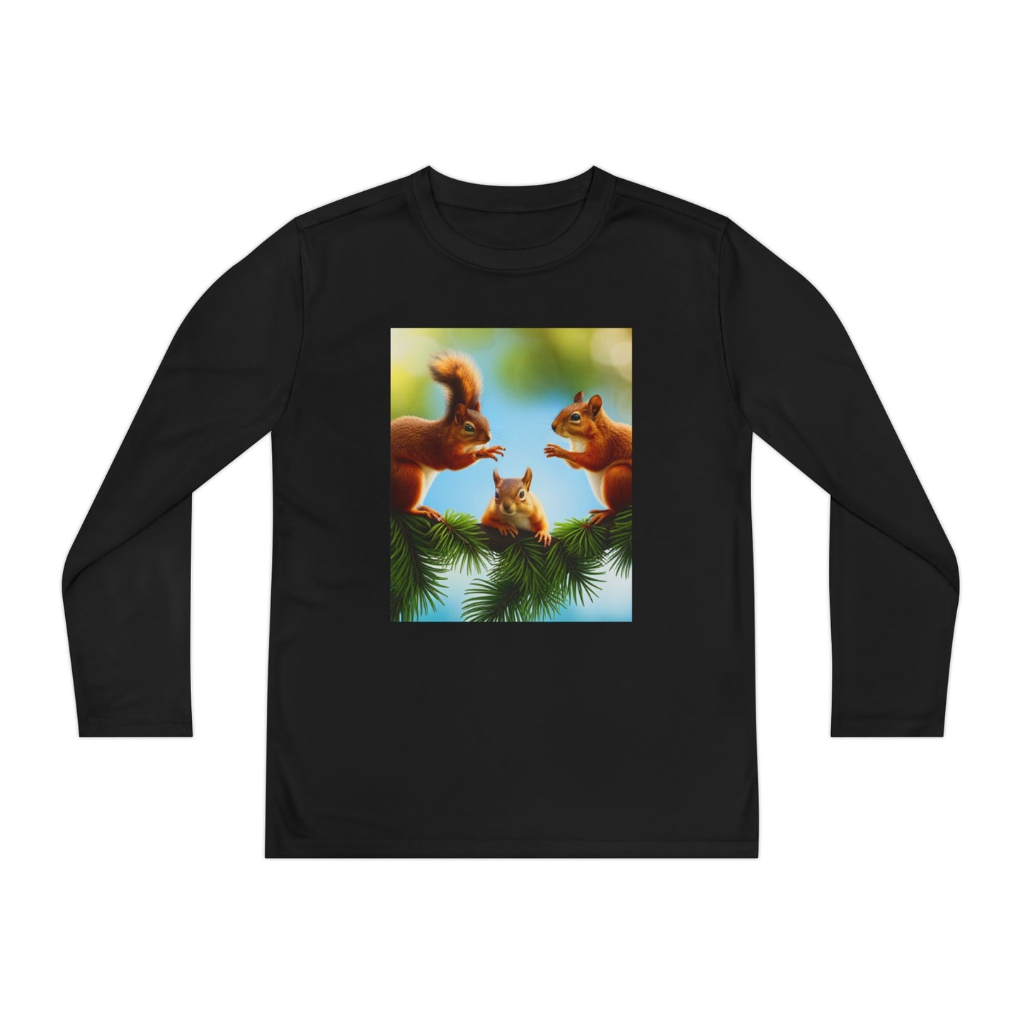 Youth Long Sleeve Competitor Tee (Squirrels)