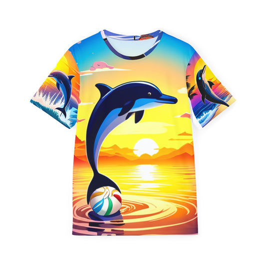 Men's Sports Jersey (AOP) (Dolphin with Beach Ball)
