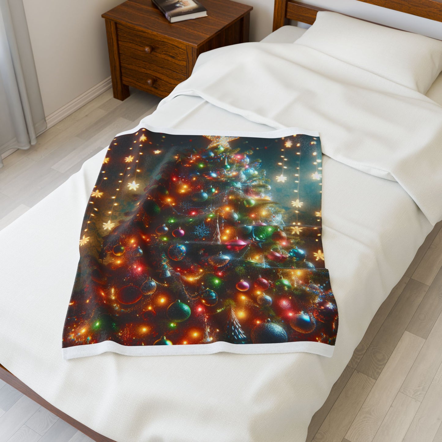 Velveteen Plush Blanket (Tree w/Lights)