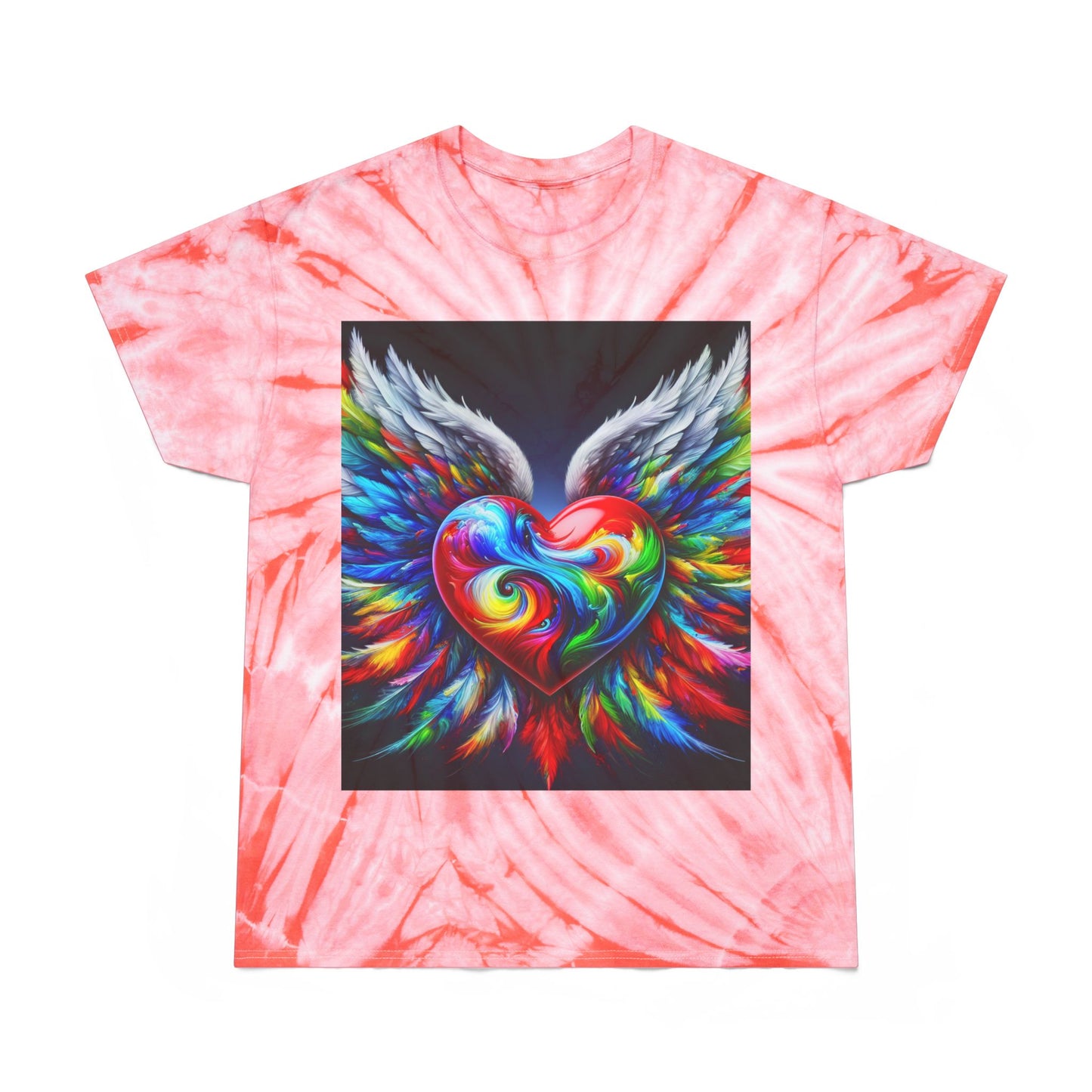 Vibrant Tie-Dye Tee with Heart Design - Celebrate Love & Freedom