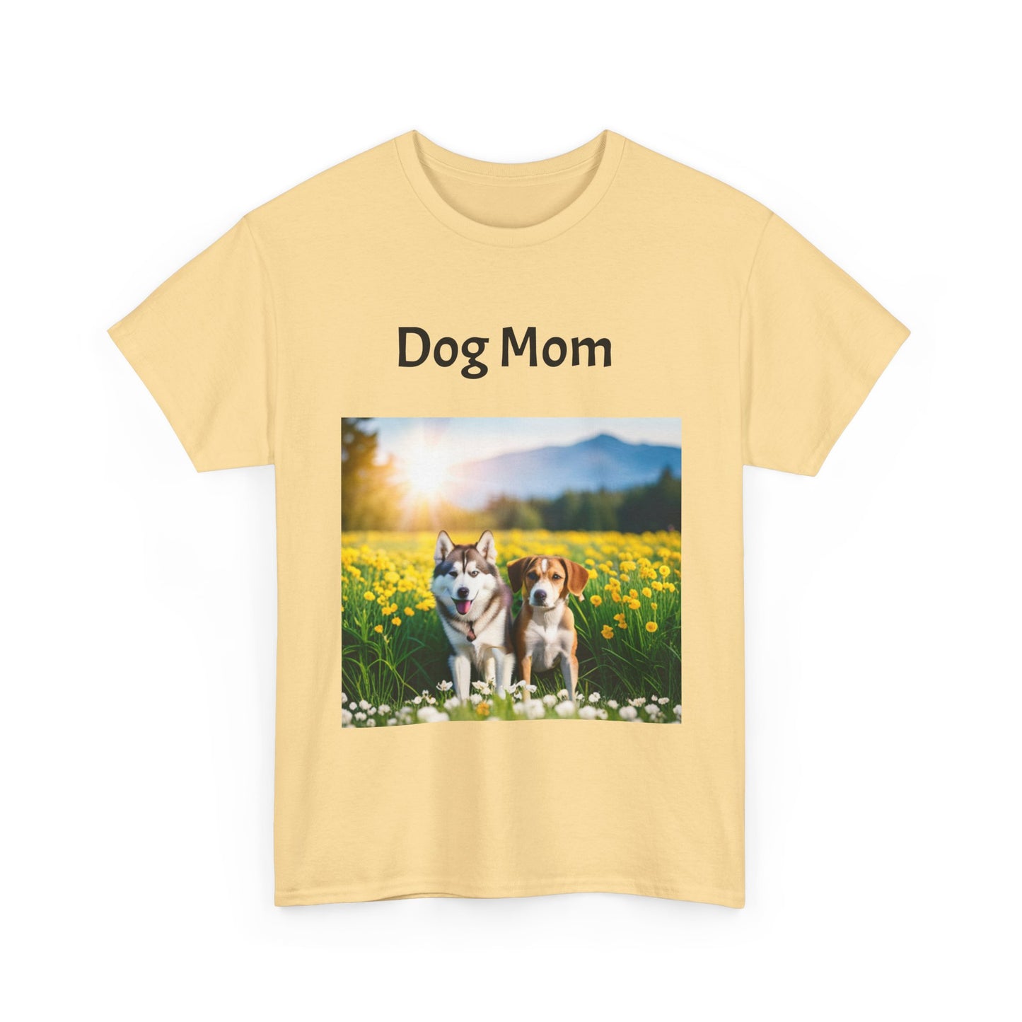 Unisex Heavy Cotton Tee (Dog Mom)