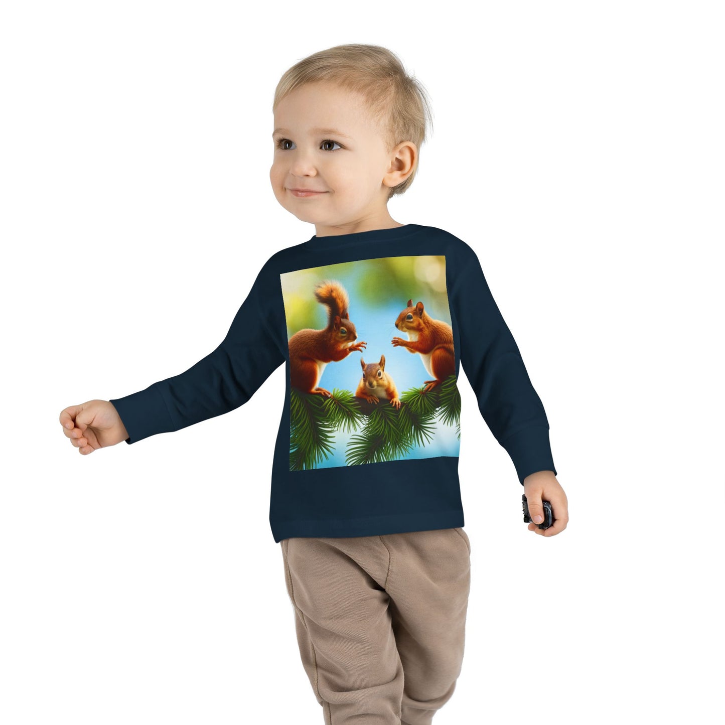 Toddler Long Sleeve Tee (Squirrels)