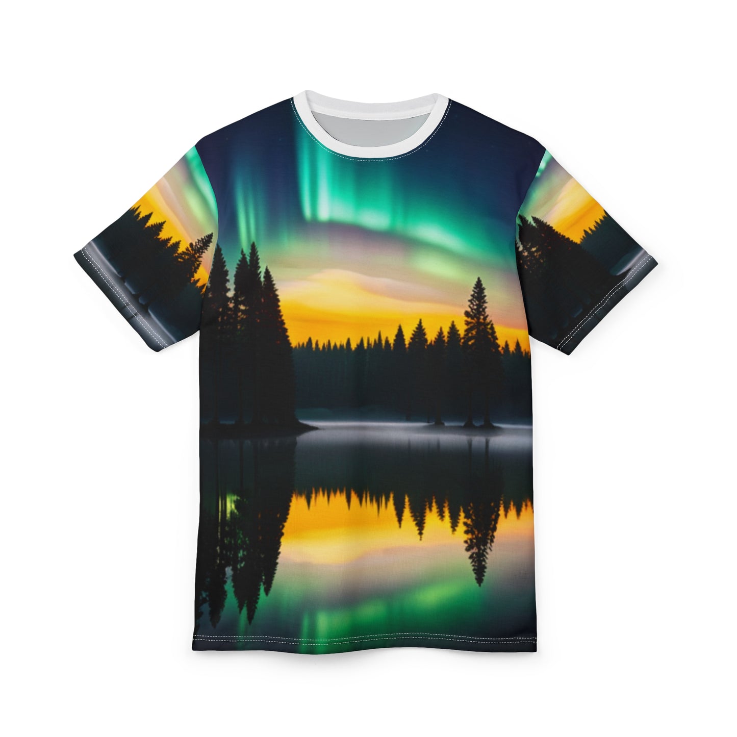 Unisex Cut & Sew Tee (AOP) (Northern Lights)