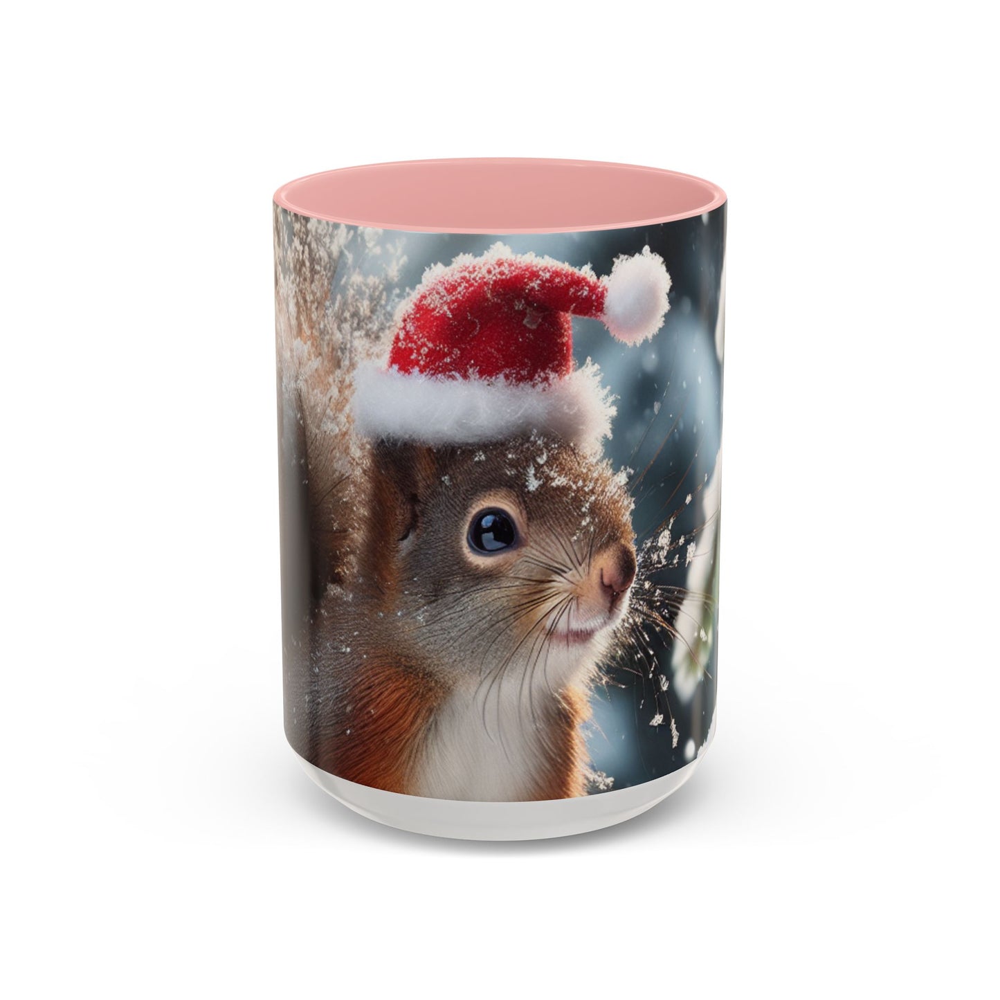 Accent Coffee Mug (11, 15oz) (Santa Squirrel)